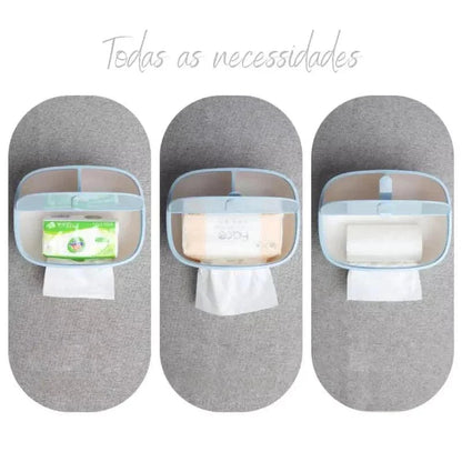 Monzzi Bathroom Tissue and Paper Dispenser with Versatile Storage Compartment