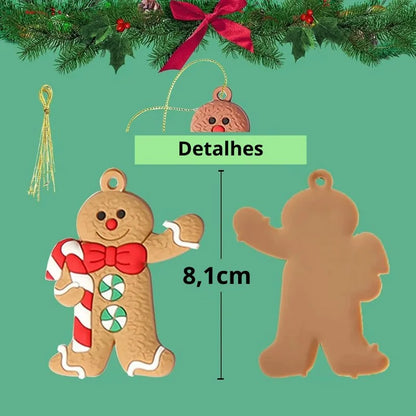 Set of 12 Cookie-Shaped Christmas Ornaments by Monzzi