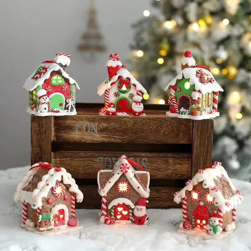 Rustic Christmas House Pendant Ornament for Monzzi Tree