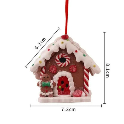Rustic Christmas House Pendant Ornament for Monzzi Tree