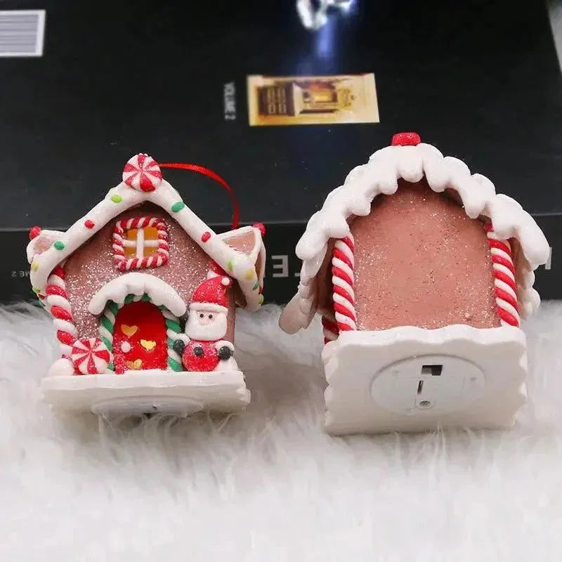 Rustic Christmas House Pendant Ornament for Monzzi Tree