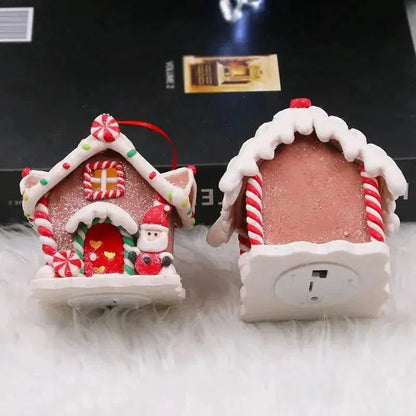 Rustic Christmas House Pendant Ornament for Monzzi Tree