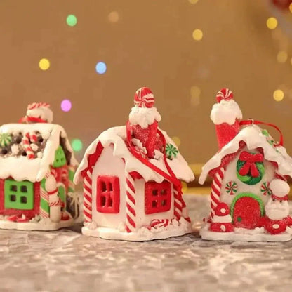 Rustic Christmas House Pendant Ornament for Monzzi Tree