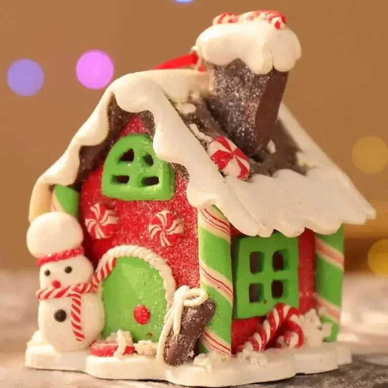 Rustic Christmas House Pendant Ornament for Monzzi Tree