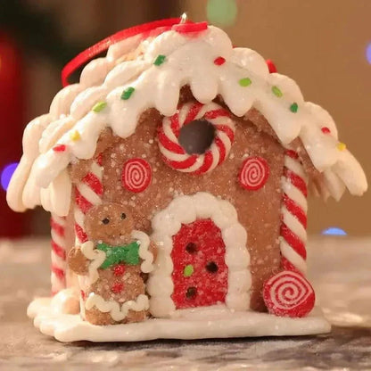 Rustic Christmas House Pendant Ornament for Monzzi Tree