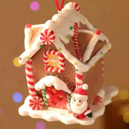 Rustic Christmas House Pendant Ornament for Monzzi Tree