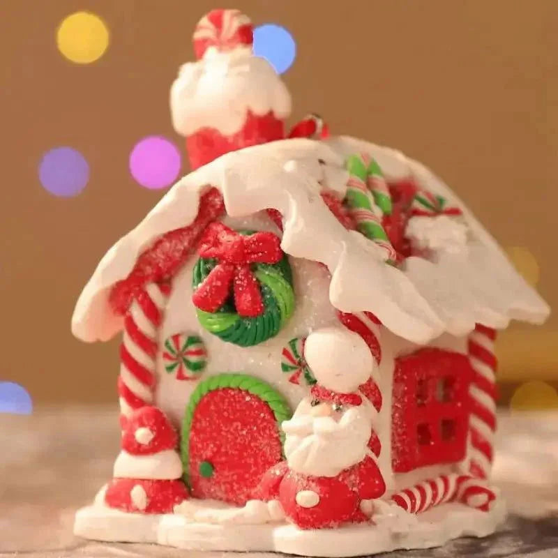 Rustic Christmas House Pendant Ornament for Monzzi Tree