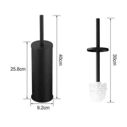 Monzzi Bathroom Aluminum Toilet Brush and Holder Set