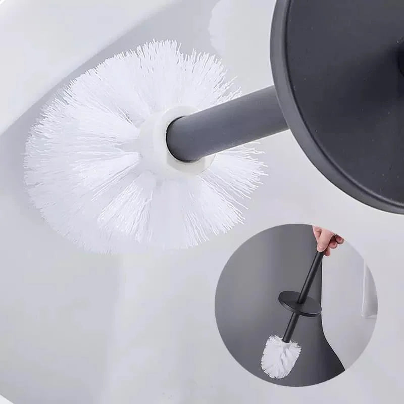 Monzzi Bathroom Aluminum Toilet Brush and Holder Set