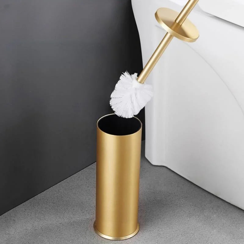 Monzzi Bathroom Aluminum Toilet Brush and Holder Set