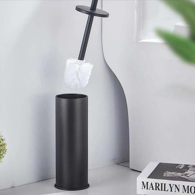 Monzzi Bathroom Aluminum Toilet Brush and Holder Set