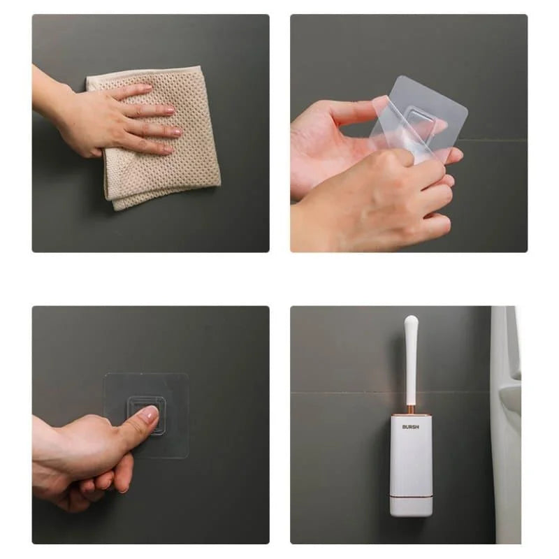 Monzzi Flexible Bristle Silicone Toilet Brush with Holder