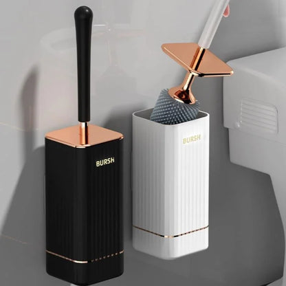 Monzzi Flexible Bristle Silicone Toilet Brush with Holder