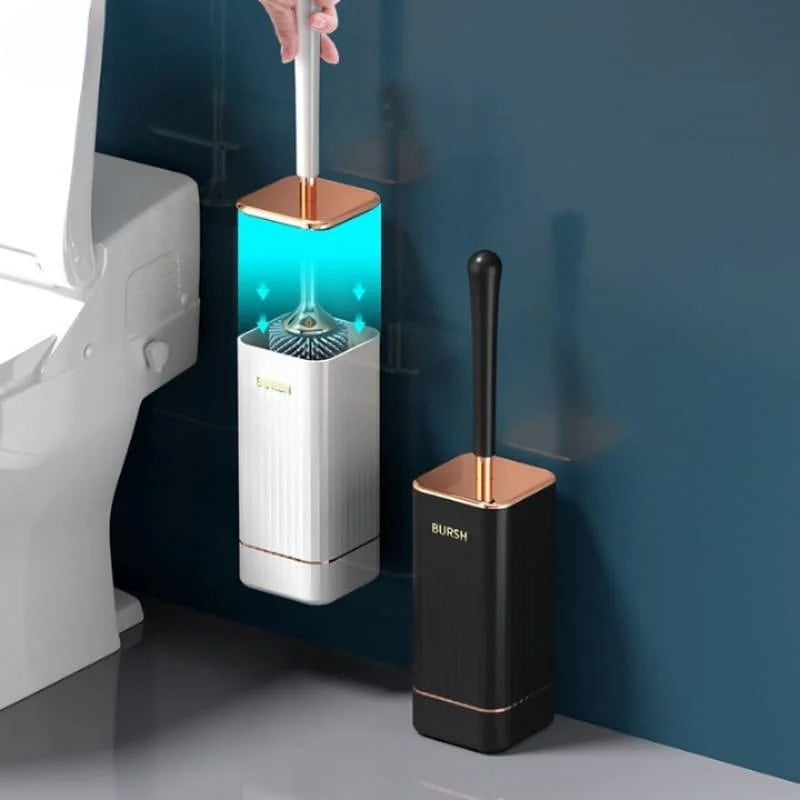Monzzi Flexible Bristle Silicone Toilet Brush with Holder