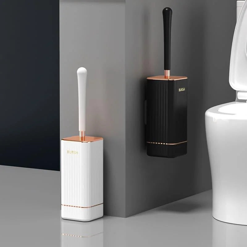 Monzzi Flexible Bristle Silicone Toilet Brush with Holder