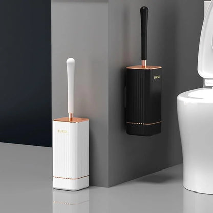 Monzzi Flexible Bristle Silicone Toilet Brush with Holder