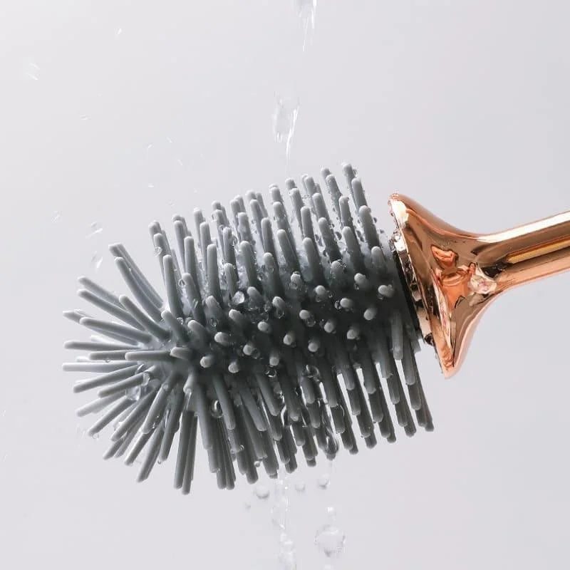 Monzzi Flexible Bristle Silicone Toilet Brush with Holder