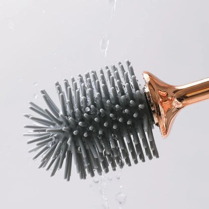 Monzzi Flexible Bristle Silicone Toilet Brush with Holder