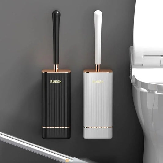 Monzzi Flexible Bristle Silicone Toilet Brush with Holder