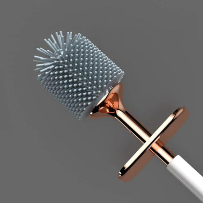 Monzzi Flexible Bristle Silicone Toilet Brush with Holder