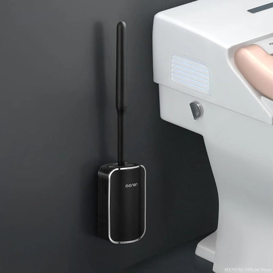 Monzzi Bathroom Silicone Toilet Brush with Holder