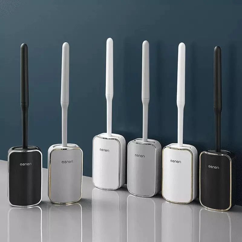 Monzzi Bathroom Silicone Toilet Brush with Holder