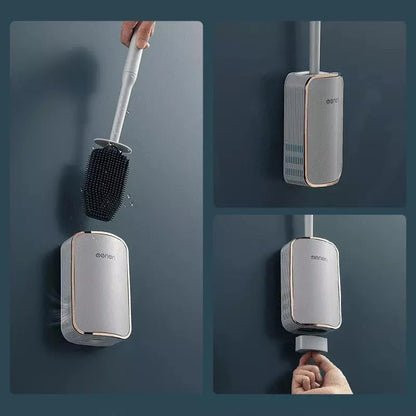 Monzzi Bathroom Silicone Toilet Brush with Holder