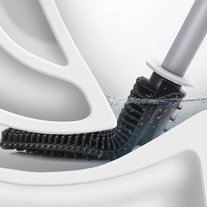 Monzzi Bathroom Silicone Toilet Brush with Holder
