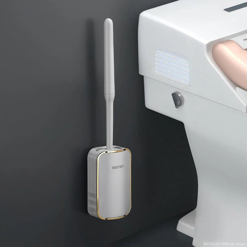 Monzzi Bathroom Silicone Toilet Brush with Holder