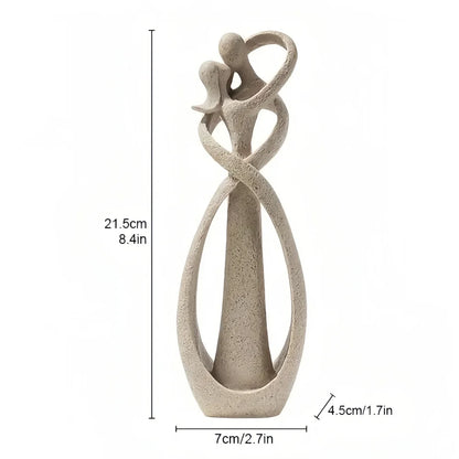 Resin Abstract Sculpture of a Couple Embracing for Elegant Home Decor