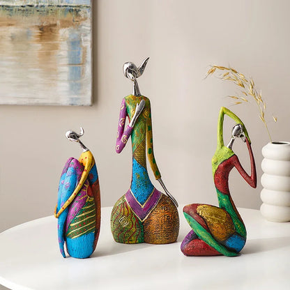 Abstract Resin Sculpture in Nordic Style for Elegant Monzzi DesignDecor