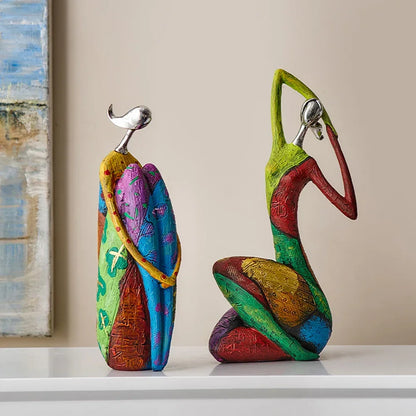 Abstract Resin Sculpture in Nordic Style for Elegant Monzzi DesignDecor