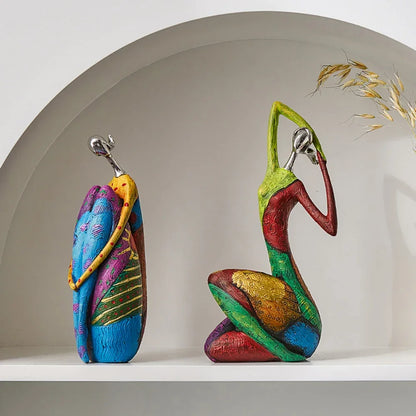 Abstract Resin Sculpture in Nordic Style for Elegant Monzzi DesignDecor
