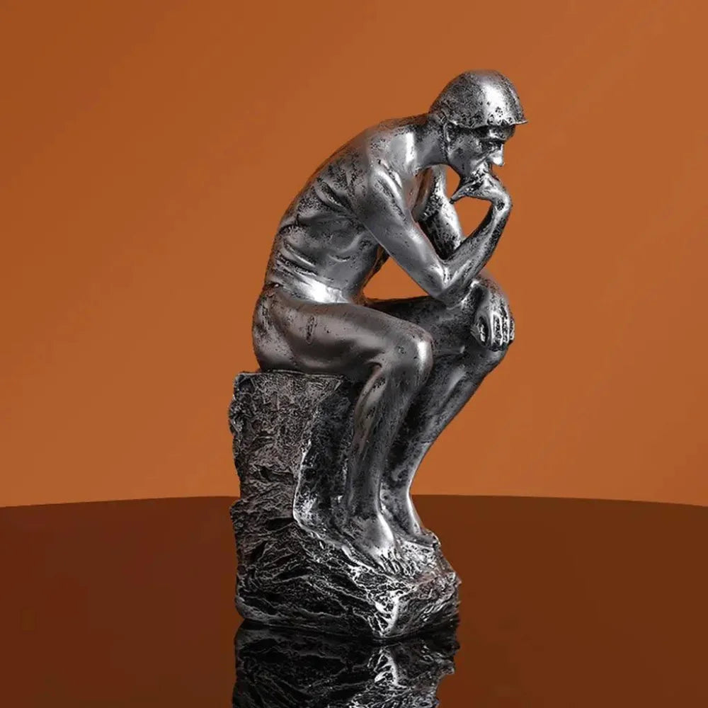 Abstract Resin Thinker Sculpture for Elegant Home Decor