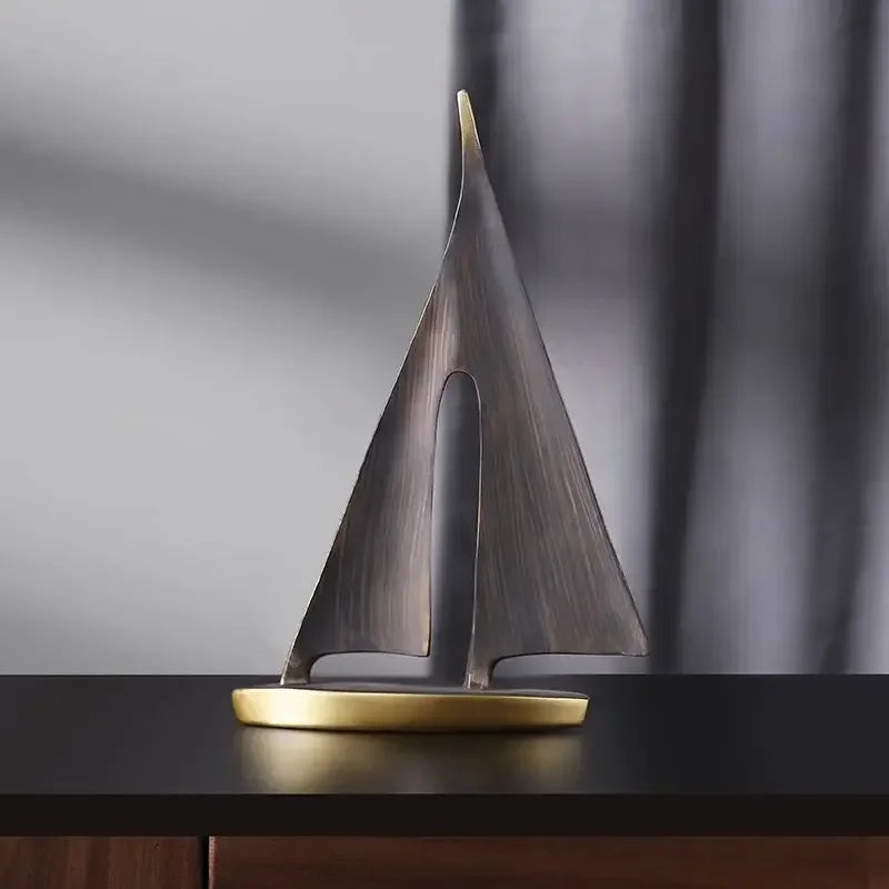 Resin Sailboat Sculpture for Living Room and Bedroom Décor
