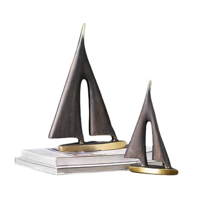 Resin Sailboat Sculpture for Living Room and Bedroom Décor