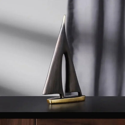 Resin Sailboat Sculpture for Living Room and Bedroom Décor