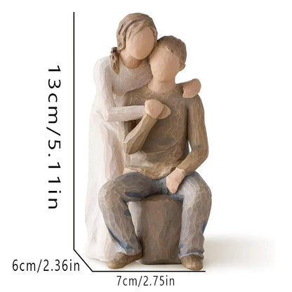 Resin Couple Sculpture for Elegant Living Room Decor
