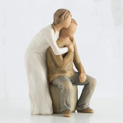 Resin Couple Sculpture for Elegant Living Room Decor