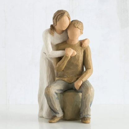Resin Couple Sculpture for Elegant Living Room Decor