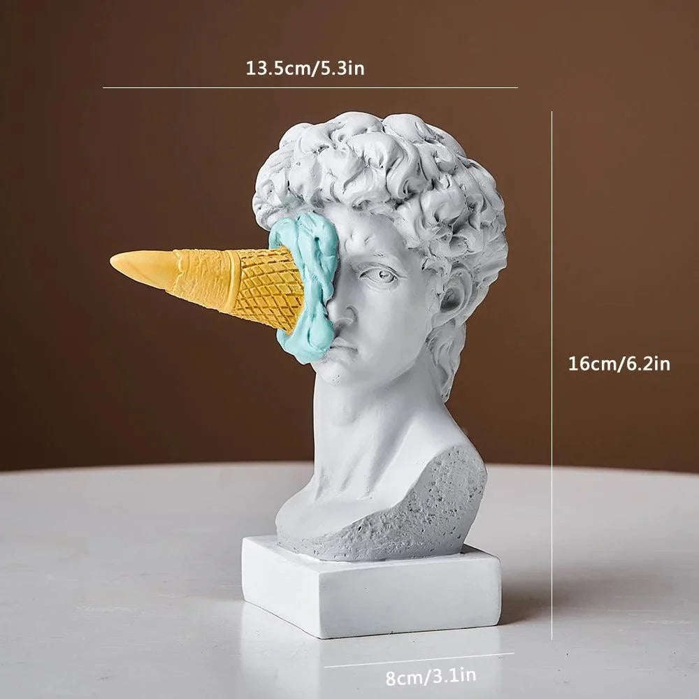 Monzzi Decorative Resin Sculpture: Post-Modern Ice Cream David