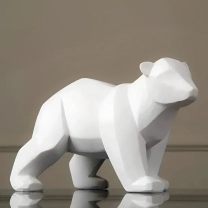 Monzzi Resin Geometric Polar Bear Decorative Sculpture
