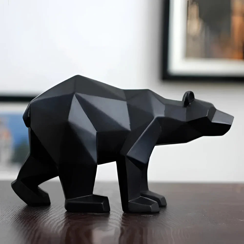 Monzzi Resin Geometric Polar Bear Decorative Sculpture