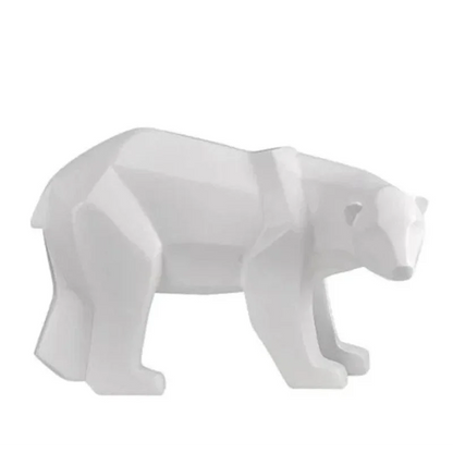 Monzzi Resin Geometric Polar Bear Decorative Sculpture