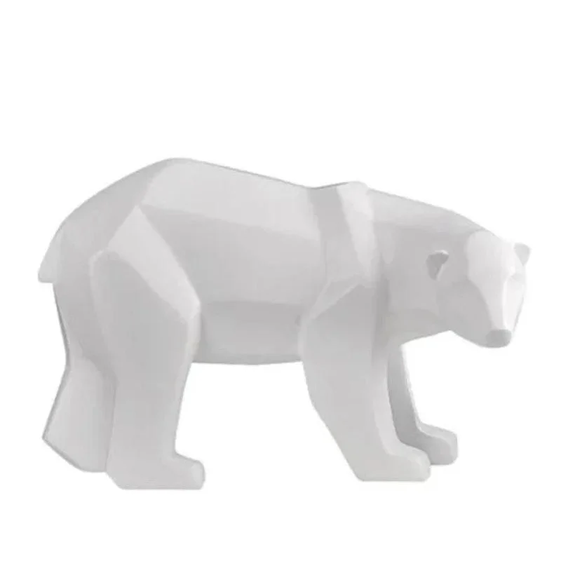 Monzzi Resin Geometric Polar Bear Decorative Sculpture