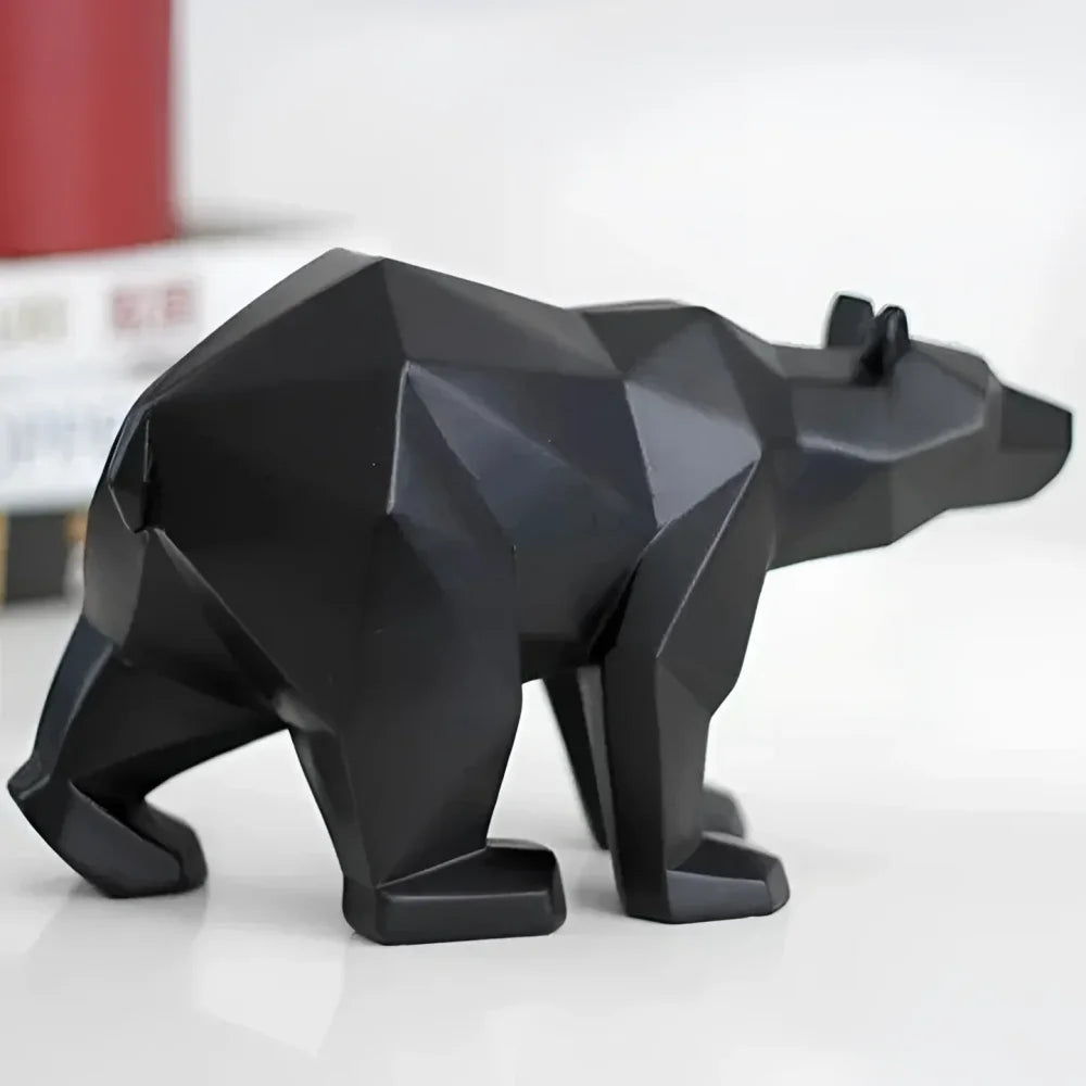 Monzzi Resin Geometric Polar Bear Decorative Sculpture