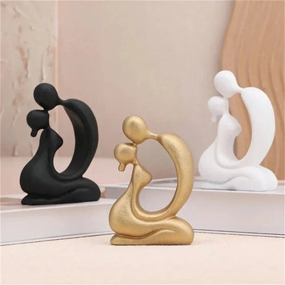Contemporary Resin Sculpture of a Couple Embracing