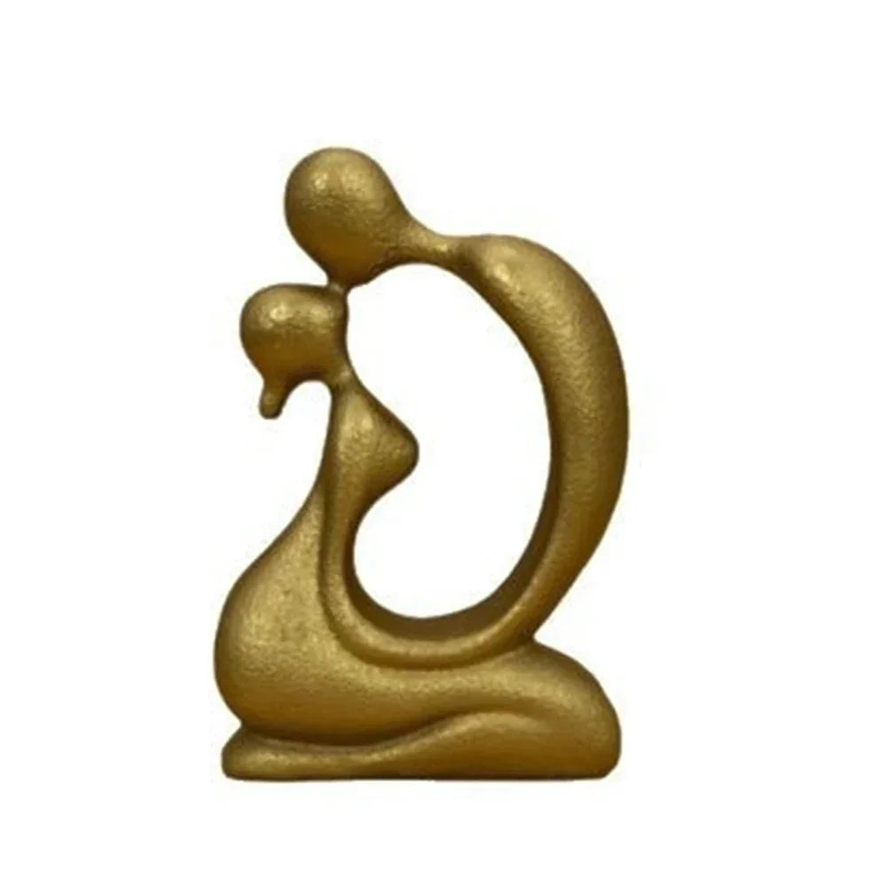 Contemporary Resin Sculpture of a Couple Embracing