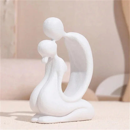 Contemporary Resin Sculpture of a Couple Embracing