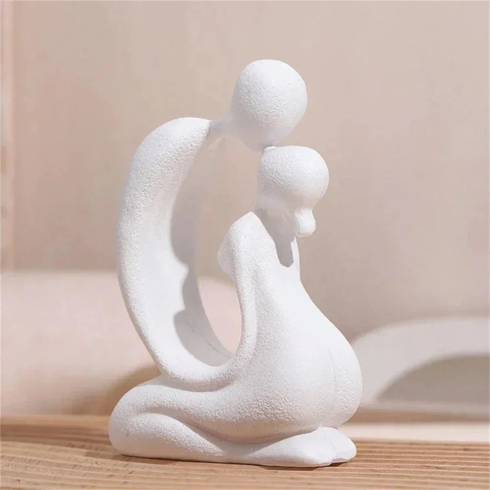 Contemporary Resin Sculpture of a Couple Embracing